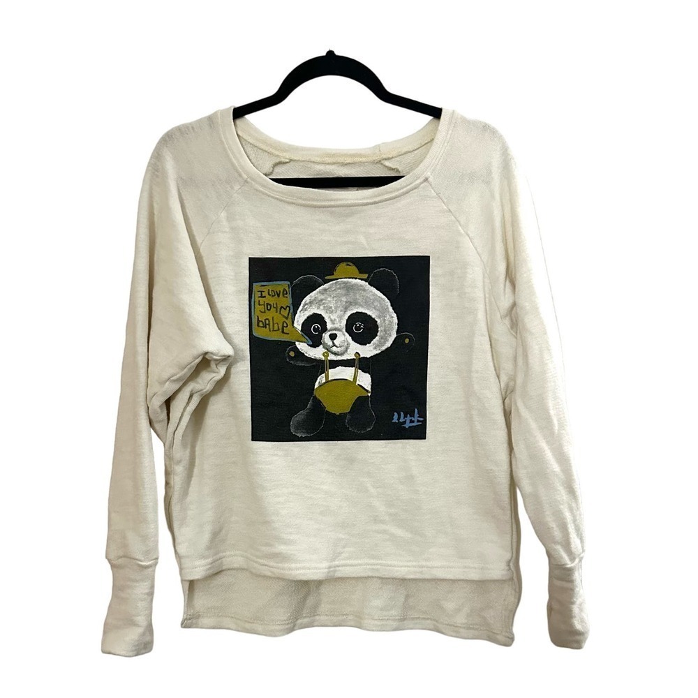 JORIKI Yoga Graffiti Panda Pullover Sweatshirt Thumbholes Domingo Zapata - XS